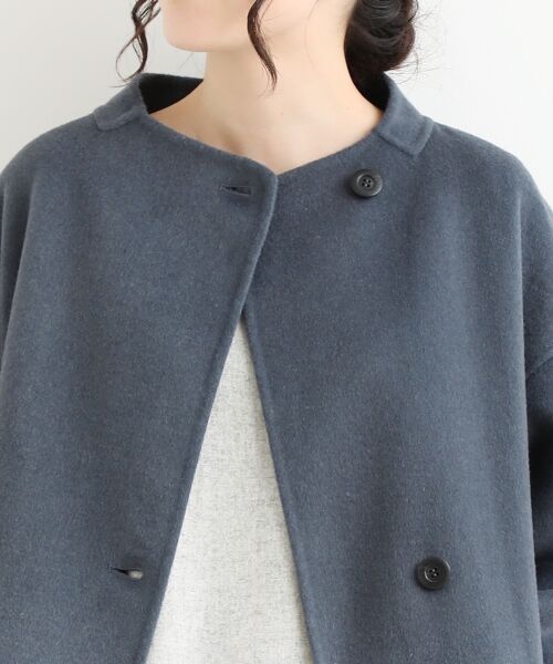 セール】 ウールリバー スタンドカラーロングコート （その他アウター