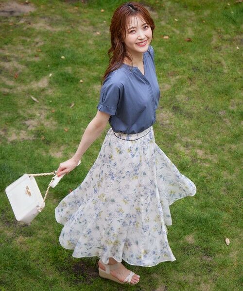セール】 【美人百花7月号掲載】ファジーカラーフラワー スカート