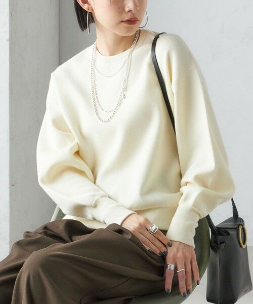 セール】 〈手洗い可能〉スムース ニット ガゼット プルオーバー