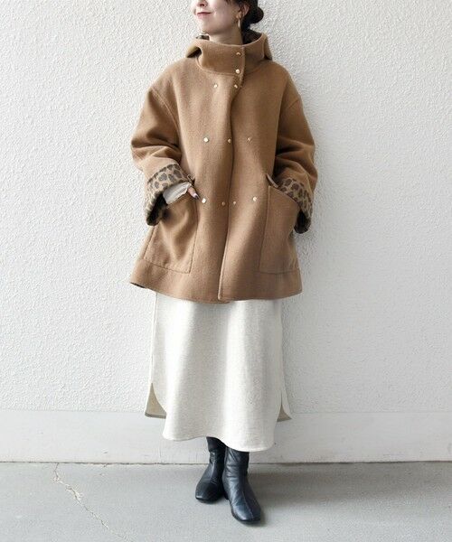 SHIPS any: リバー フーデッド Aライン ミドル コート （その他