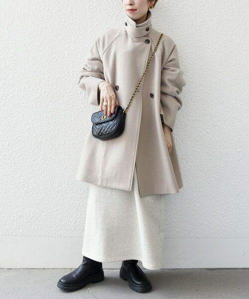 セール】 SHIPS any: PONTETORTO スタンド & ダブル カラー コート