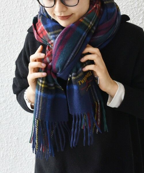 TWEED MILL: チェック ウール ストール 23AW （マフラー・ショール