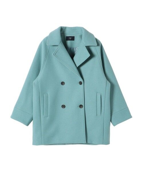SHIPS Colors:〈手洗い可能〉ジャージーメルトン Pコート （ピーコート