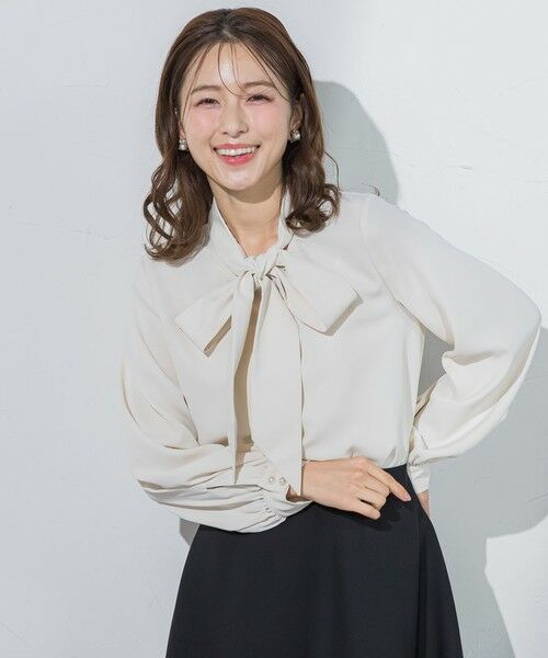 セール】 ボウタイブラウス≪洗濯機で洗える≫ （シャツ・ブラウス