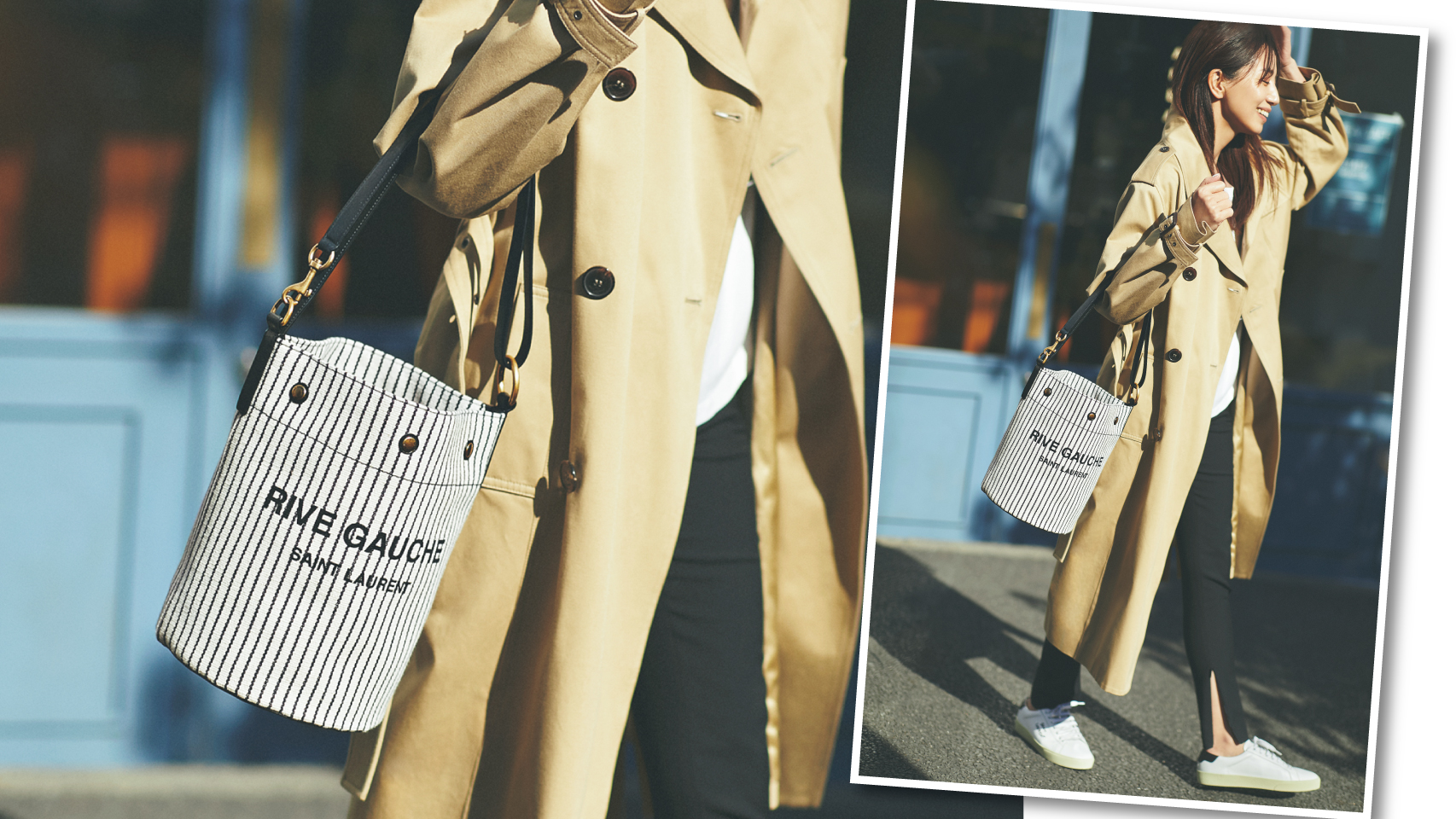 人気のSaint Laurent「リヴ・ゴーシュ」に新作ストライプ柄登場で