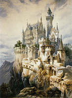 ノイシュヴァンシュタイン城 の美術・絵画素材