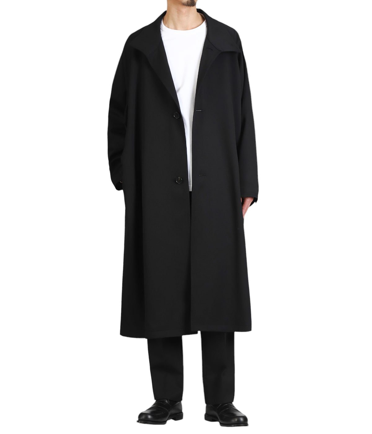 ウールギャバジン スタンドカラーコート | CABaN(キャバン) / アウター