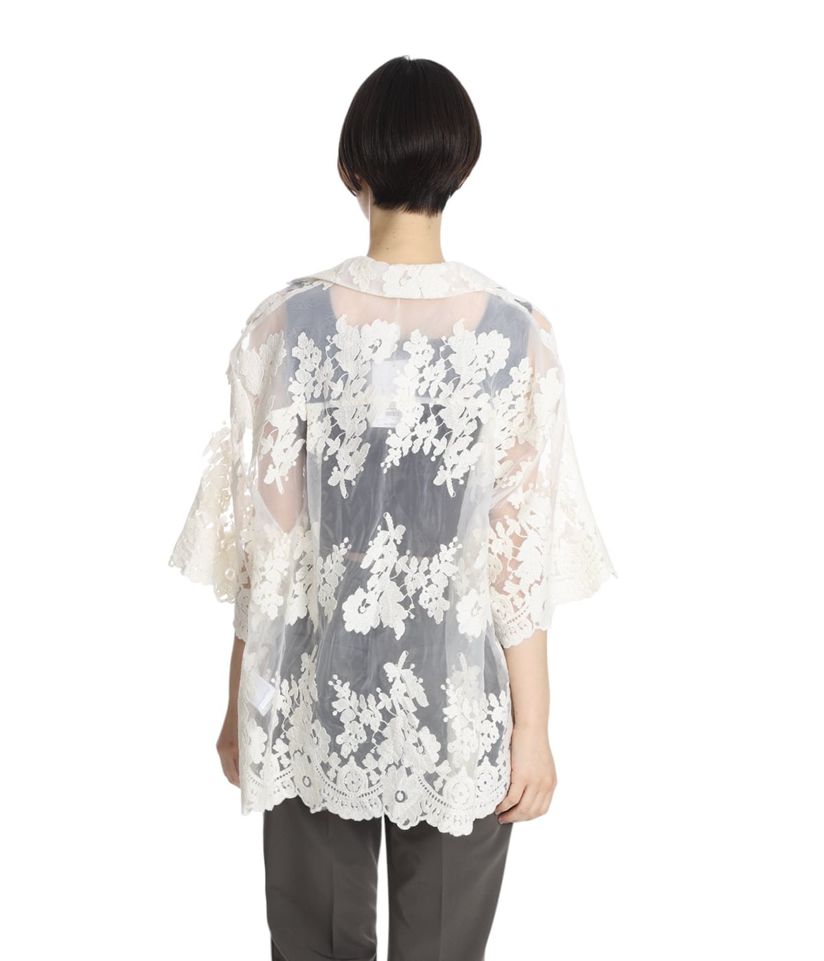 レディース】SHEER FROWER LACE SHIRT | CLANE(クラネ) / トップス
