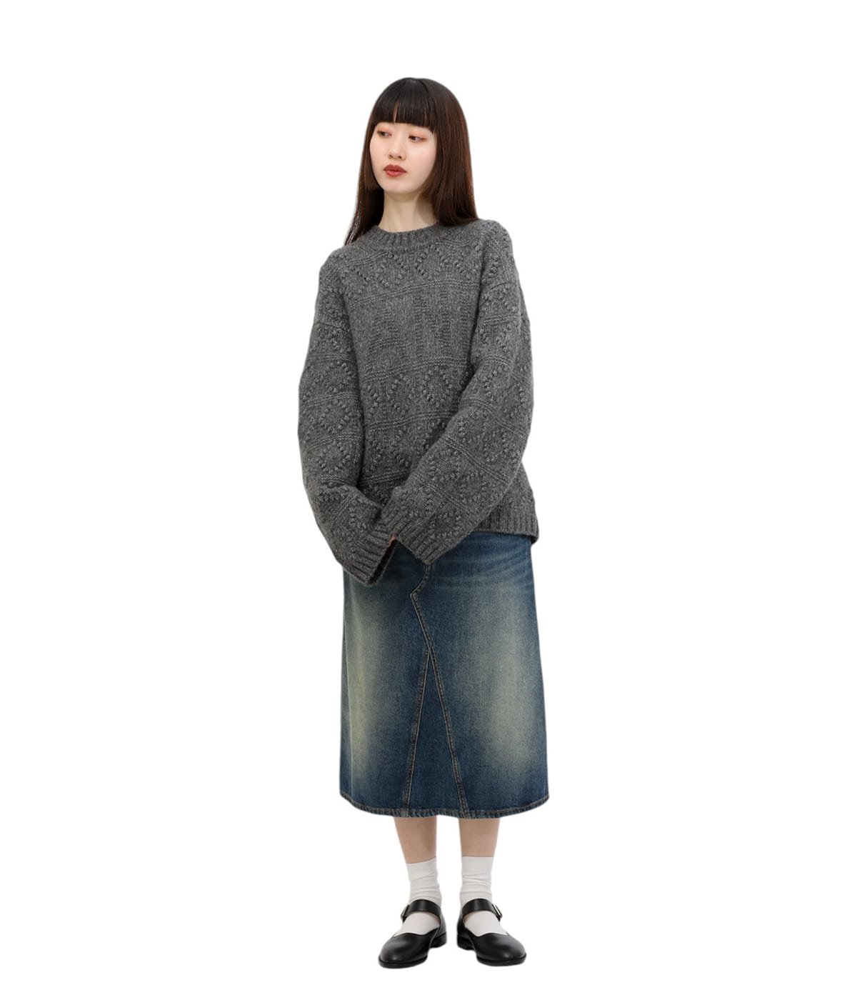 レディース】Heavy Washed Denim Midi Skirt | GANNI(ガニー