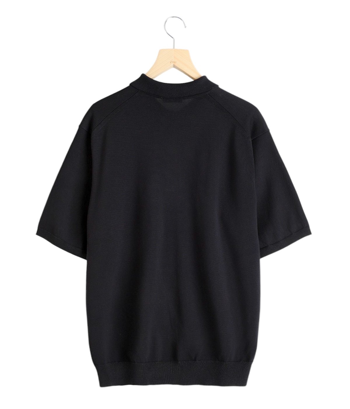 COTTON WASHI KNIT HALF SLEEVE POLO SWEATER | ATON(エイトン