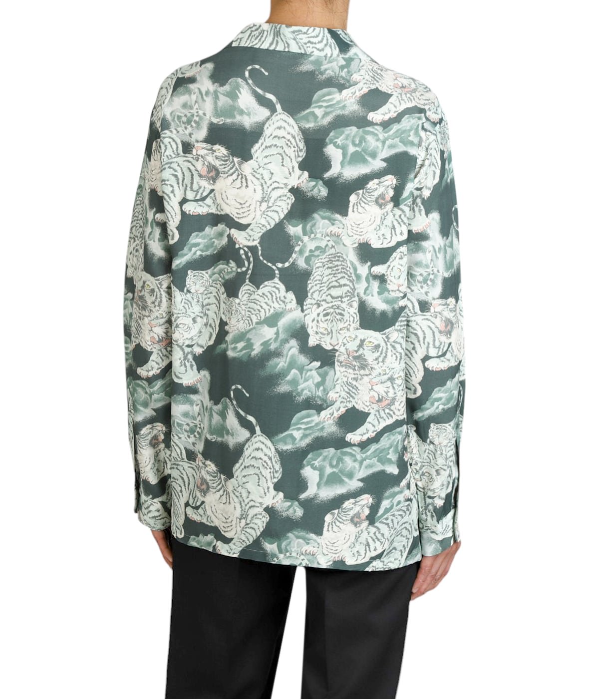 RAYON LONG SLEEVE ALOHA SHIRT(百虎) | NIPOALOHA(ニポアロハ