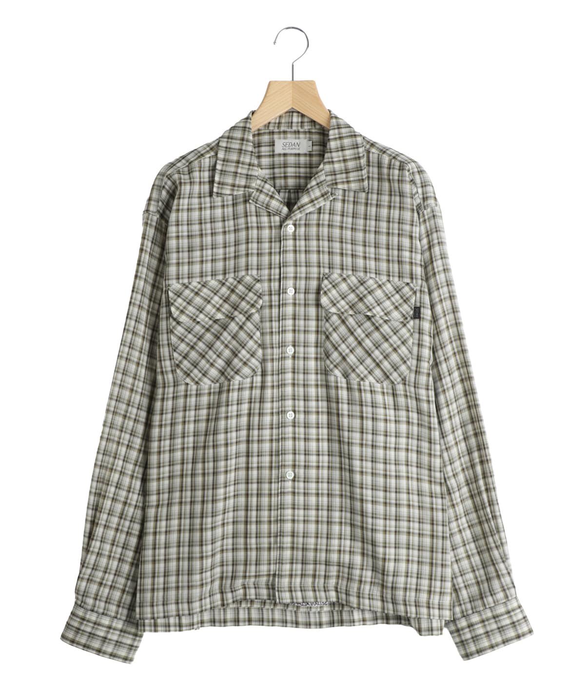 Double Gauze Plaid Open Collar Shirt | SEDAN ALL-PURPOSE(セダン