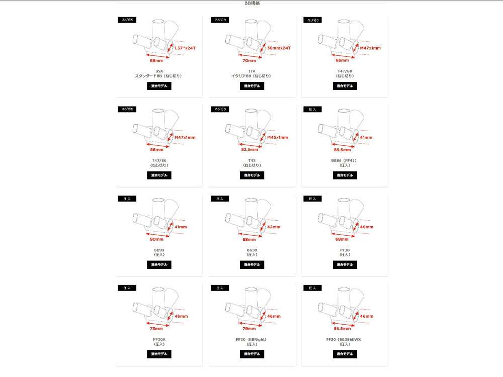 T47A BOTTOM BRACKET for SHIMANOT47A 24mm用※BB ALPHAへモデル