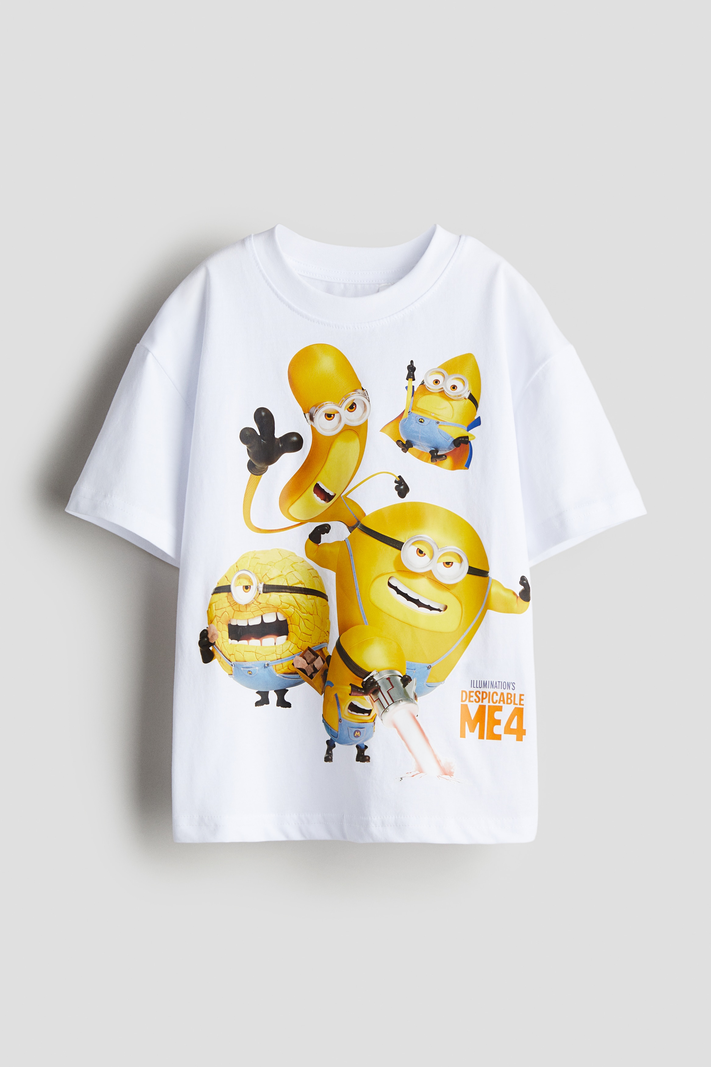 Oversized Printed T-Shirt - White/Minions - Kids | H&M US