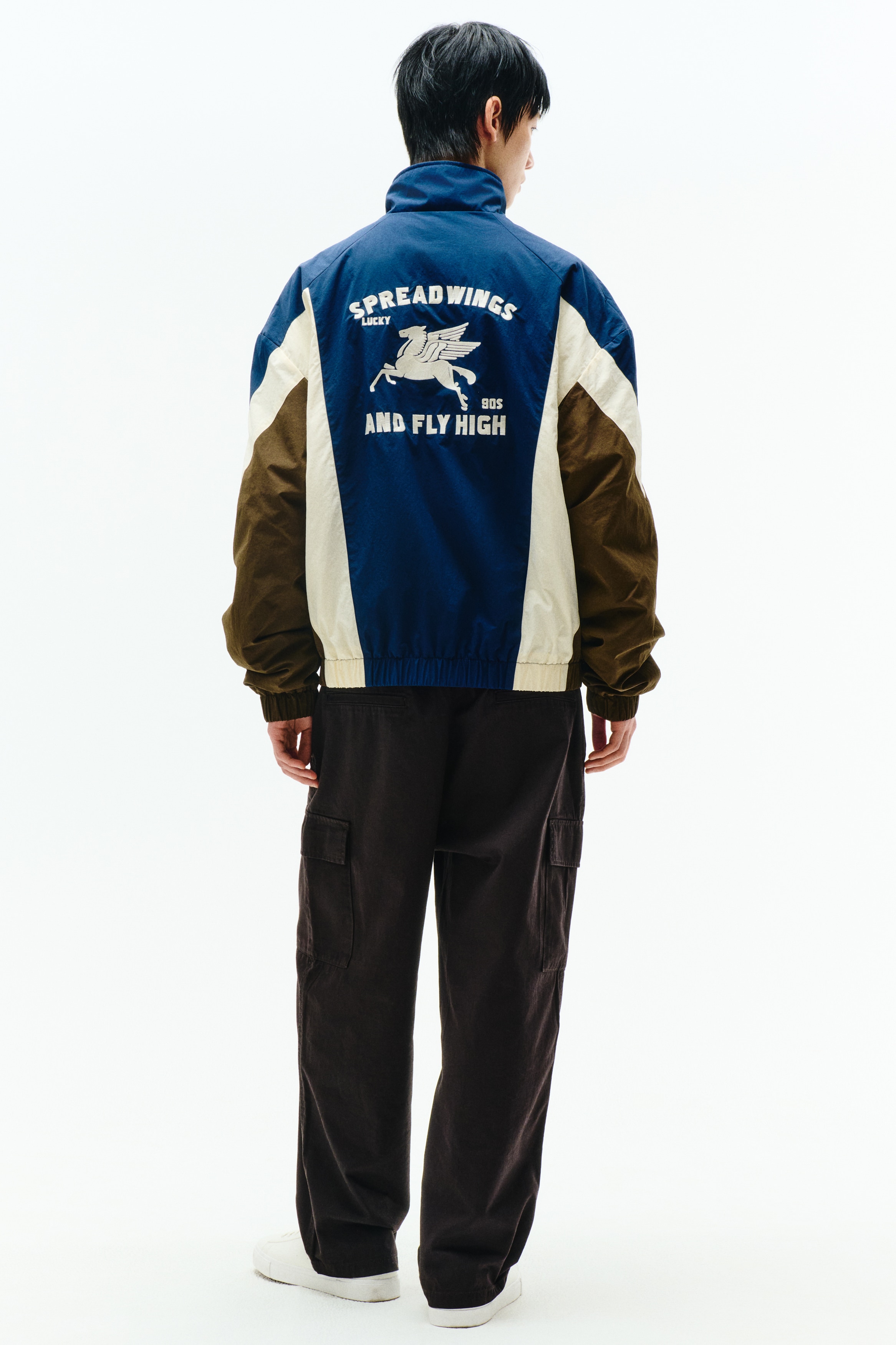パッデッドウインドブレーカー - ダークブルー／Spread Wings - Men