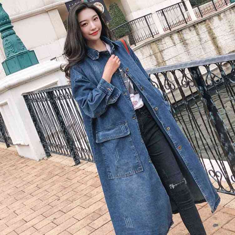 minana / デニムロングコート デニムトレンチコート レディース デニム