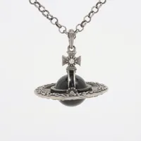 ヴィヴィアンウエストウッド オーブ ネックレス メタル ブラック 花