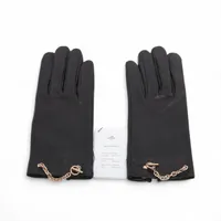 エルメス シェーヌダンクル グローブ レザー ゴールド×ブラック