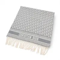 ディオール 01CDO309I093 オブリーク マフラー カシミヤ グレー