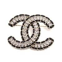 シャネル ココマーク ブローチ GP×ラインストーン ゴールド 174