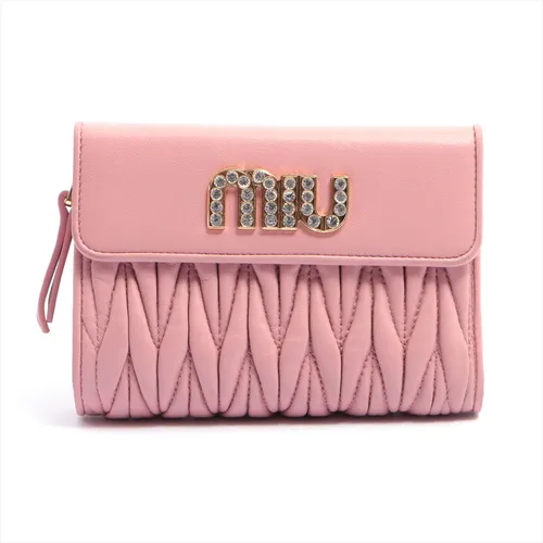 ミュウミュウ マテラッセ 5ML225 レザー 財布 ピンク ABランクの買取