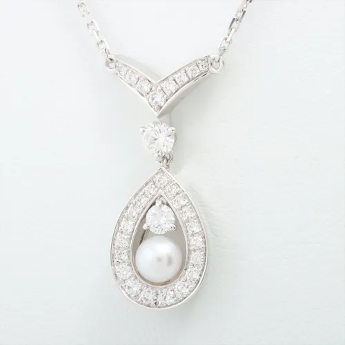 ショーメ ジョゼフィーヌ エグレット パール ダイヤ ネックレス 750(WG