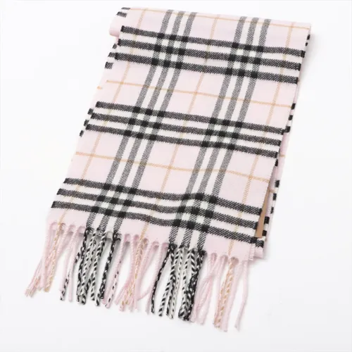 バーバリー ノバチェック カシミヤ マフラー ピンク Aランクの買取