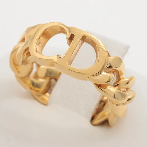 クリスチャンディオール CD ICON チェーンリンク GP リング S ゴールド