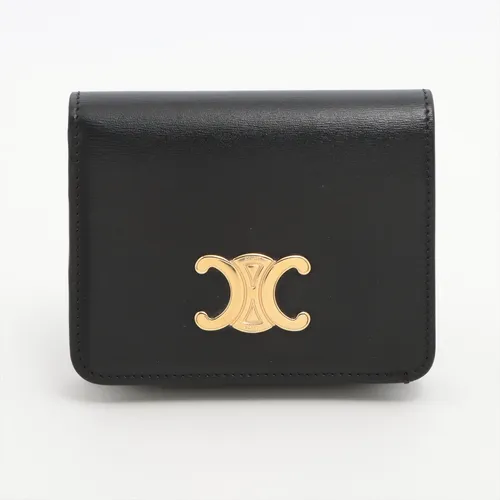 セリーヌ トリオンフ スモールフラップウォレット レザー コンパクト