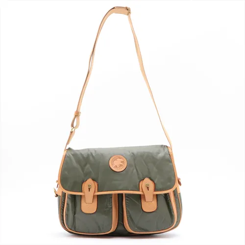 ハンティングワールド バチュークロス ナイロン×レザー ショルダー