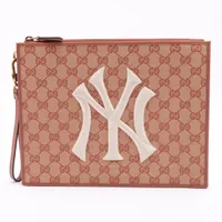 グッチ GGキャンバス ニューヨークヤンキースパッチ キャンバス×レザー