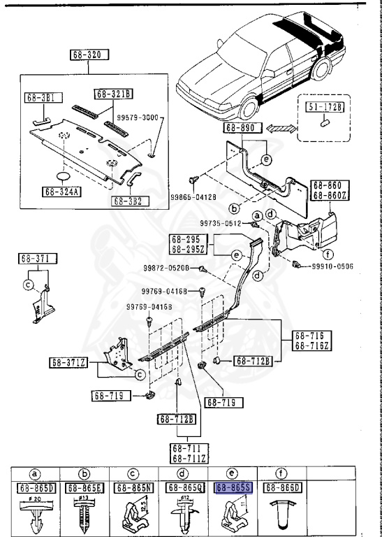 GJ12-68-865 - Mazda - Trim Clip - Nengun Performance