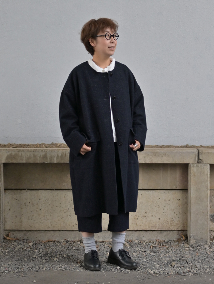 コットンリネンツイルダブルカラーシャツ｜nest Robe / CONFECT ONLINE