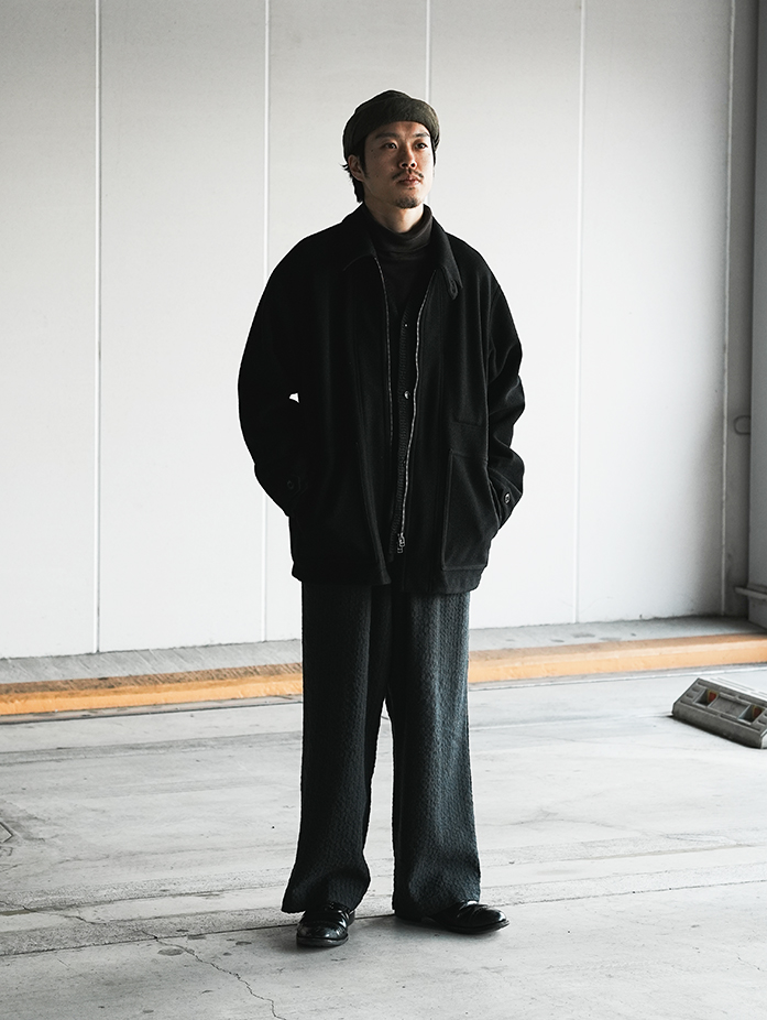 ウールコットン スラブニット キーネックカーディガン｜nest Robe