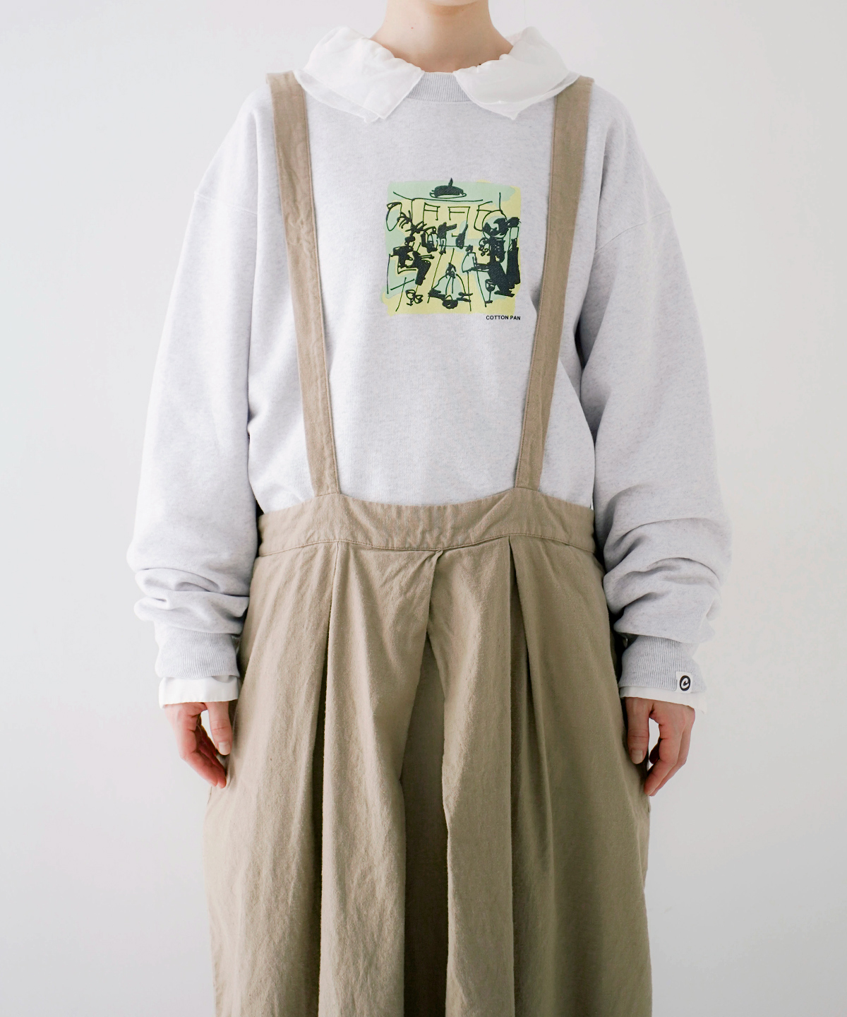 UpcycleLino] 起毛タック吊りスカート｜nest Robe / CONFECT ONLINE SHOP