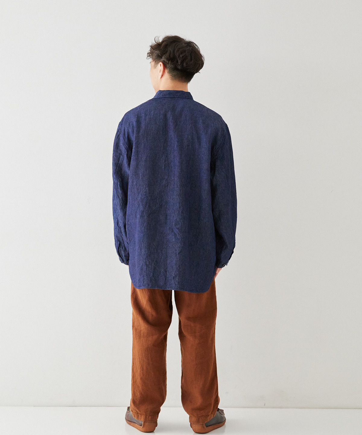 10ozリネンデニム ワークシャツ｜nest Robe / CONFECT ONLINE SHOP