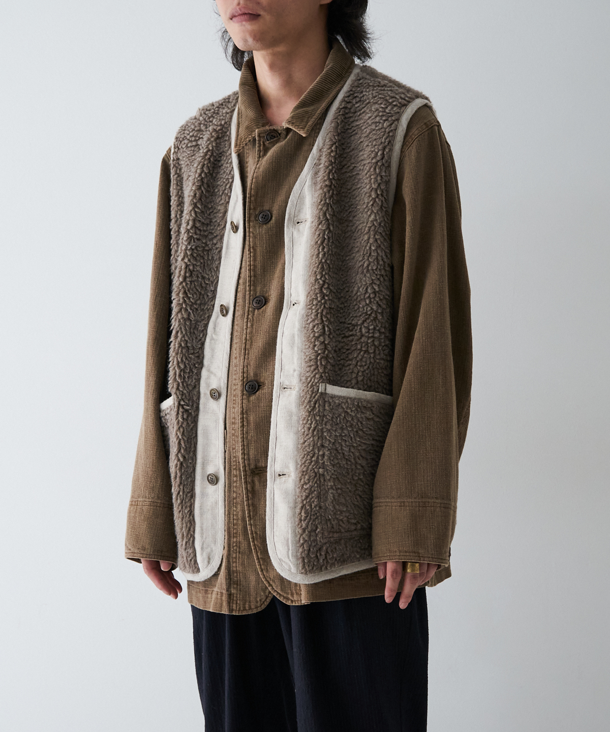 ウールコットン パイルベスト｜nest Robe / CONFECT ONLINE SHOP