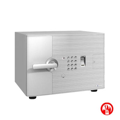 送料無料】 【エーコー】家庭用 小型 耐火金庫 指紋認証 テンキー式