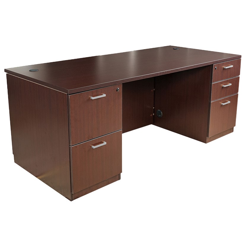 送料無料】 Comai 役員用両袖デスク 社長机 役員用デスク カギ(引出