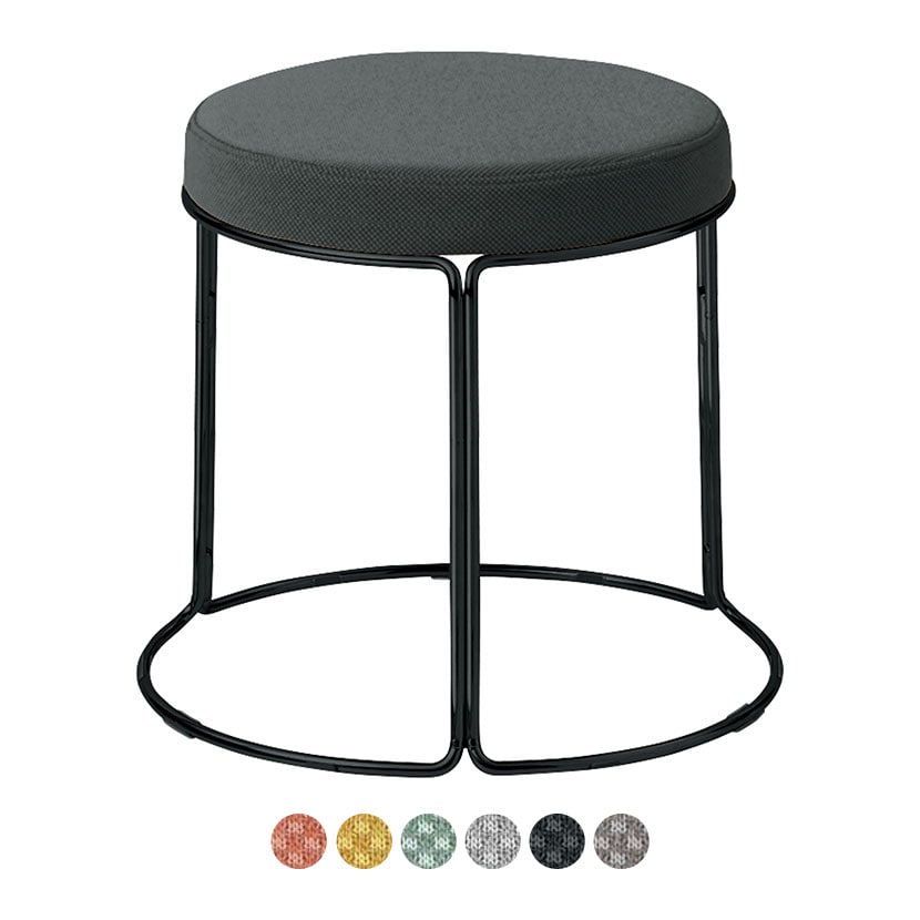 送料無料】 コクヨ CK-750 スツール 丸椅子 ロータイプ ブラック塗装脚