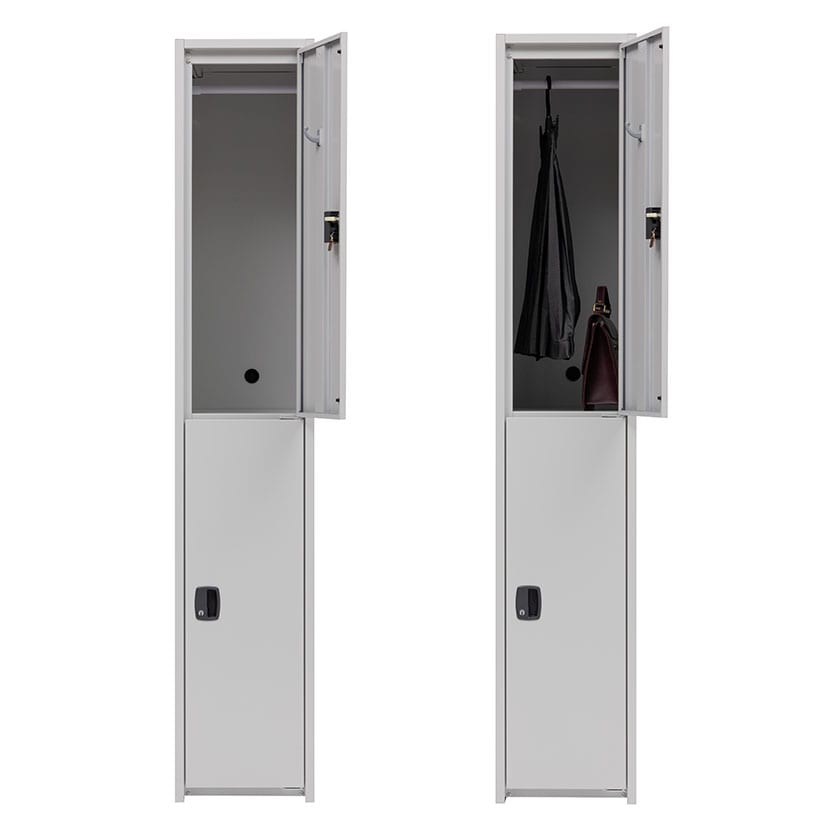 送料無料】 ジョイントスチール組立式ロッカー シリンダー錠 1連 2段 2