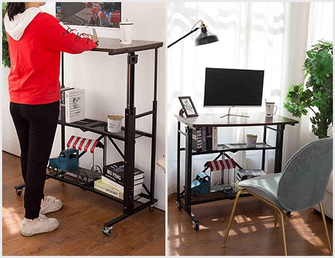 送料無料】 E-WIN 折りたたみスタンディングデスク 8段階昇降 姿勢改善