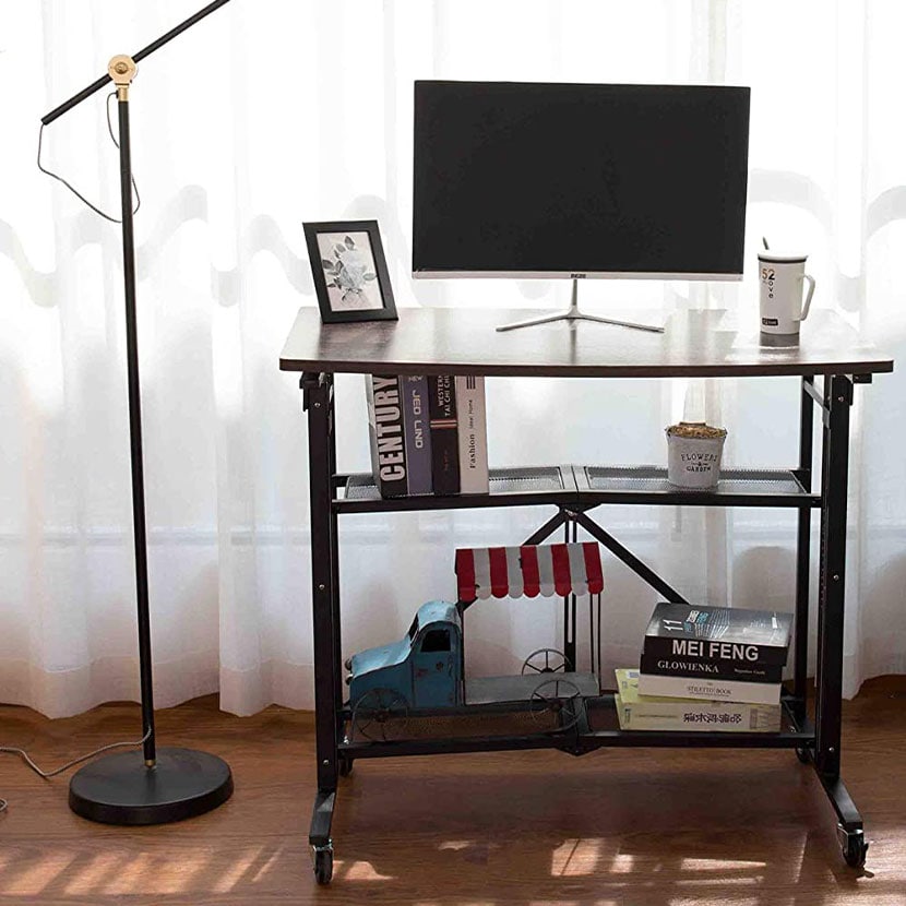 送料無料】 E-WIN 折りたたみスタンディングデスク 8段階昇降 姿勢改善