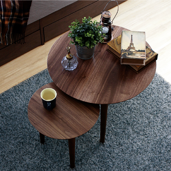 送料無料】北欧デザインラウンドネストテーブル|インテリア・雑貨なら