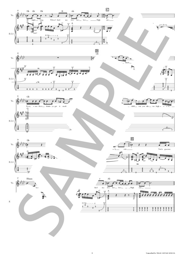 楽譜】High Wire / ギタースコア TAB譜 / BADLANDS (エレキギター