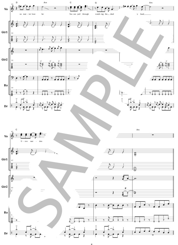 楽譜】アイアン・メイデン / 鋼鉄の処女 バンド・スコア 楽譜 / IRON