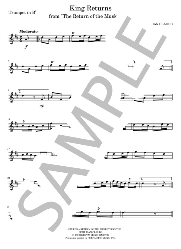 楽譜】King Returns from 