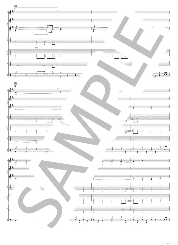 楽譜】The Perfume of Sins / DIR EN GREY (バンドスコア / 中級