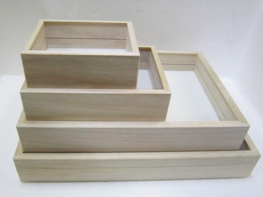 本格インロータイプの硝子蓋式、桐製の昆虫標本箱 | モンスター