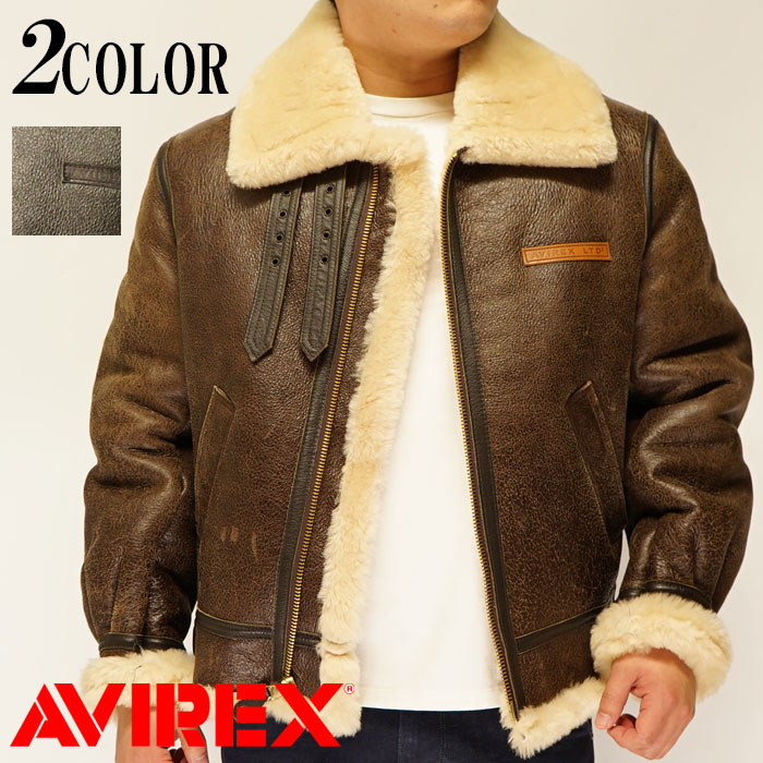 AVIREX アヴィレックス B-3 フライト ジャケット リアルムートン MADE